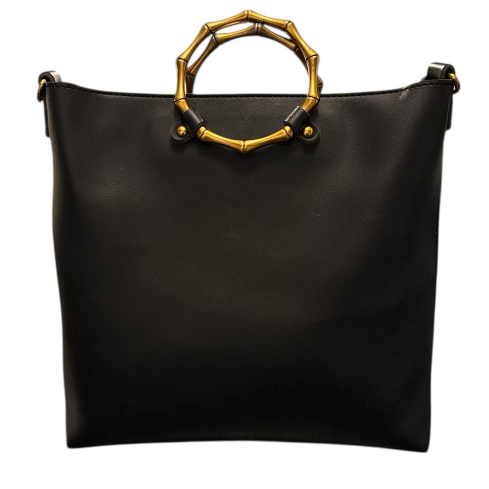 Black Bag with Gold Handles